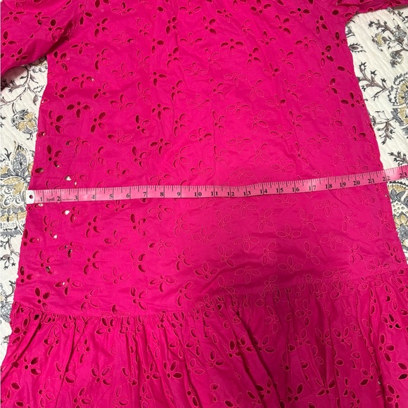 J. Crew Hot Pink Eyelet Dress - Picture 5 of 6